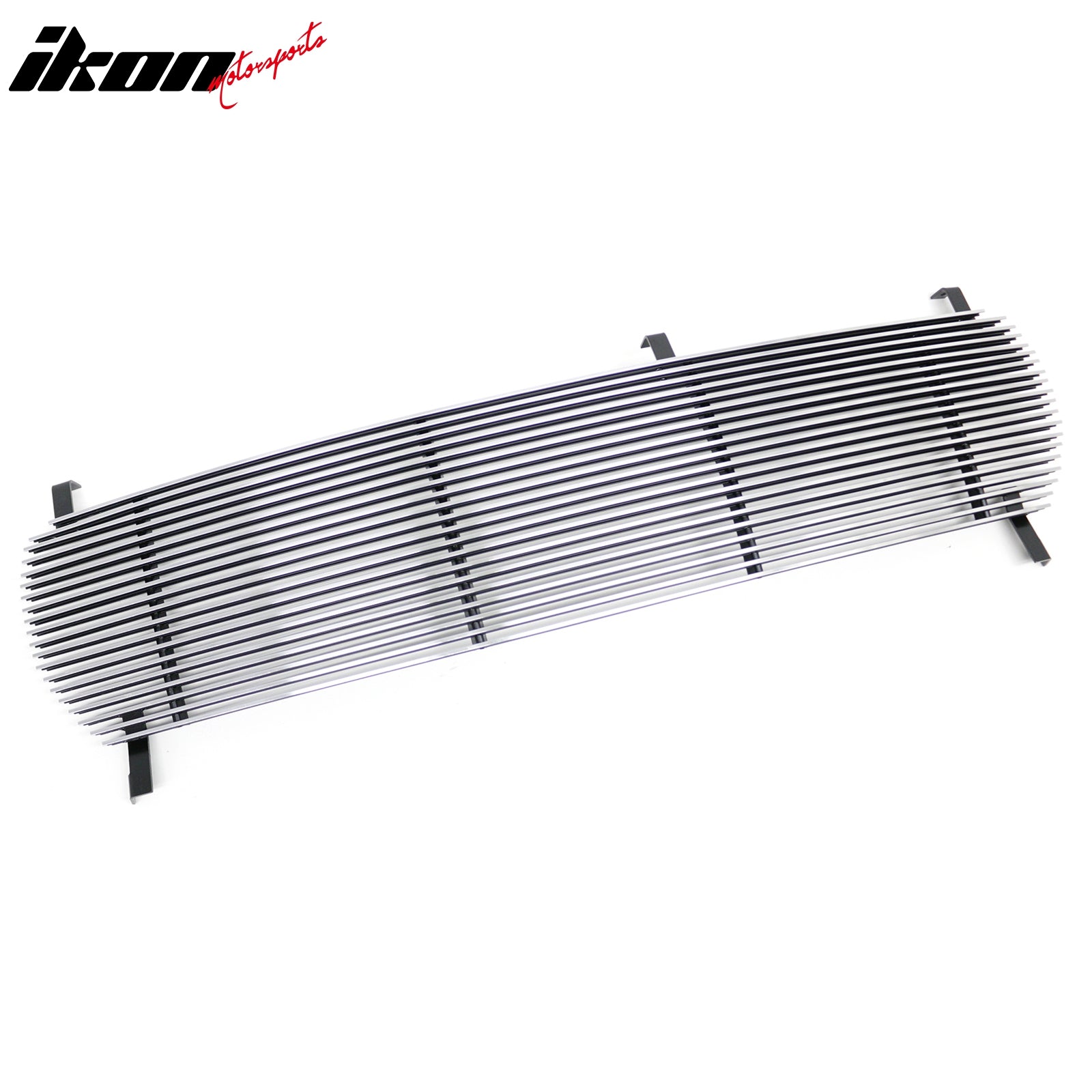 IKON MOTORSPORTS Front Upper Insert Grille, Compatible with 1999-2002 GMC Sierra/Yukon & 2002-2006 GMC Yukon XL, Chrome Replacement Front Bumper Hood Grill 1PC