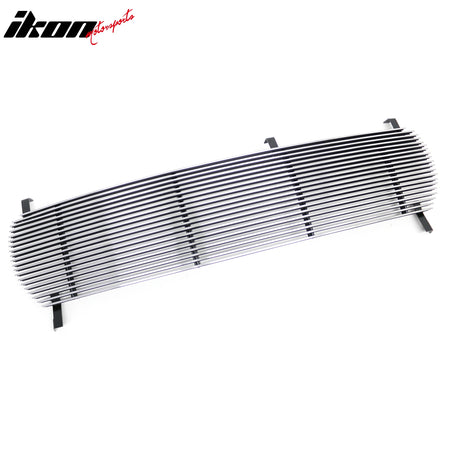 IKON MOTORSPORTS Front Upper Insert Grille, Compatible with 1999-2002 GMC Sierra/Yukon & 2002-2006 GMC Yukon XL, Chrome Replacement Front Bumper Hood Grill 1PC