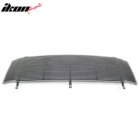 IKON MOTORSPORTS Front Upper Grille, Compatible with 1999-2003 Ford F-250/F-350 Super Duty/Excursion, Chrome Replacement Front Bumper Hood Grill, 1Piece