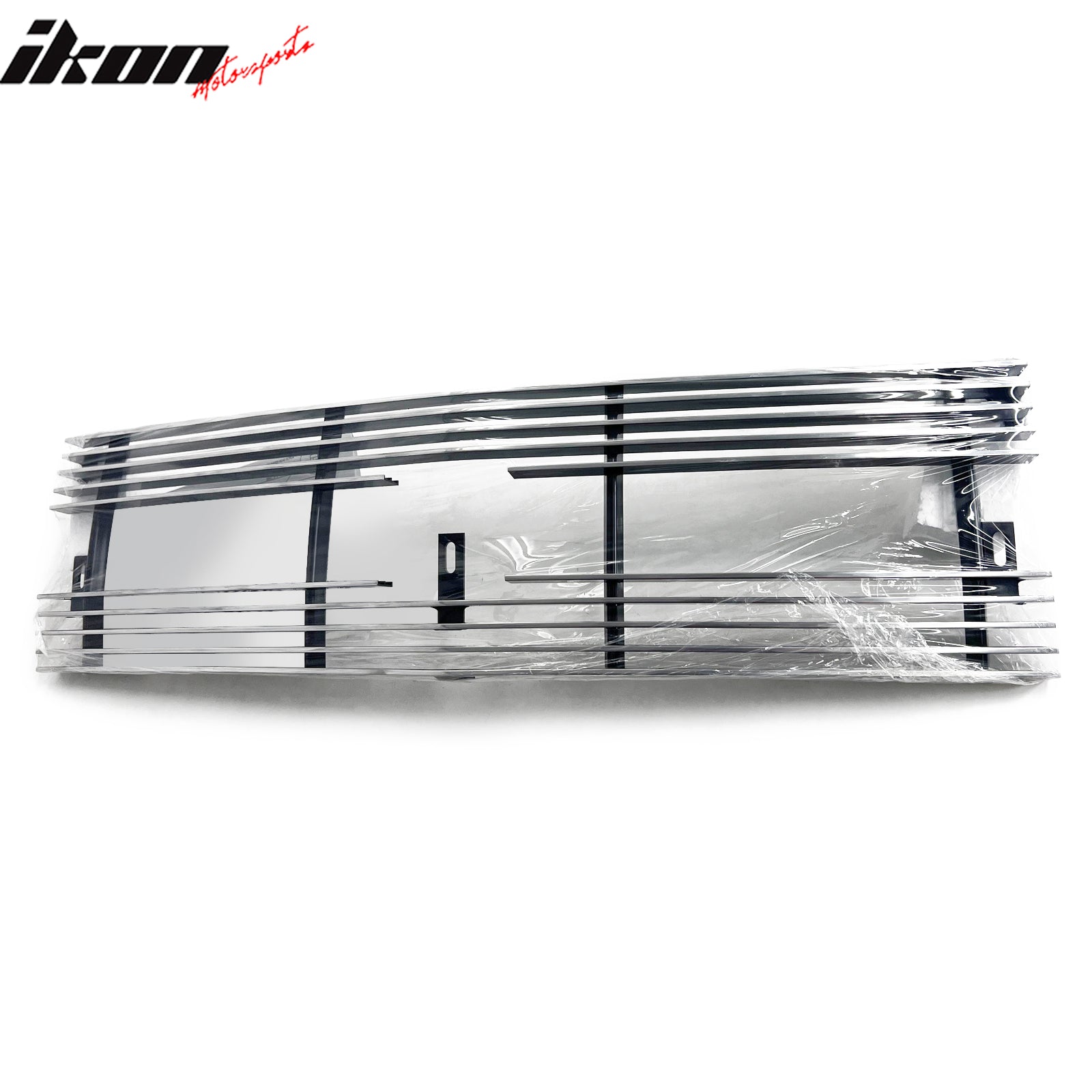 IKON MOTORSPORTS Front Upper Grille Insert, Compatible with 1998-2002 Chevrolet S10, Chrome Replacement Front Bumper Hood Billet Grill Grille Assembly