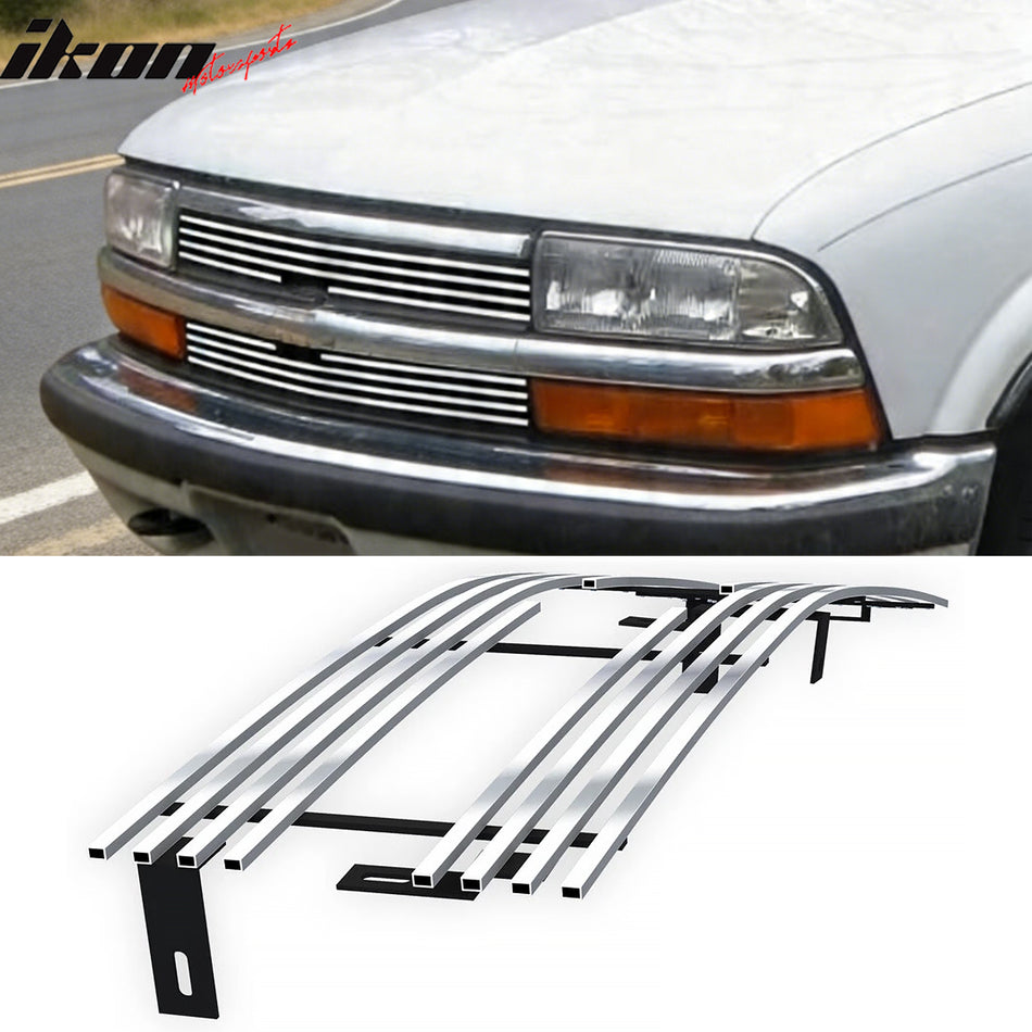 1998-2002 Chevrolet S10 Chrome Front Bumper Upper Billet Grille Insert