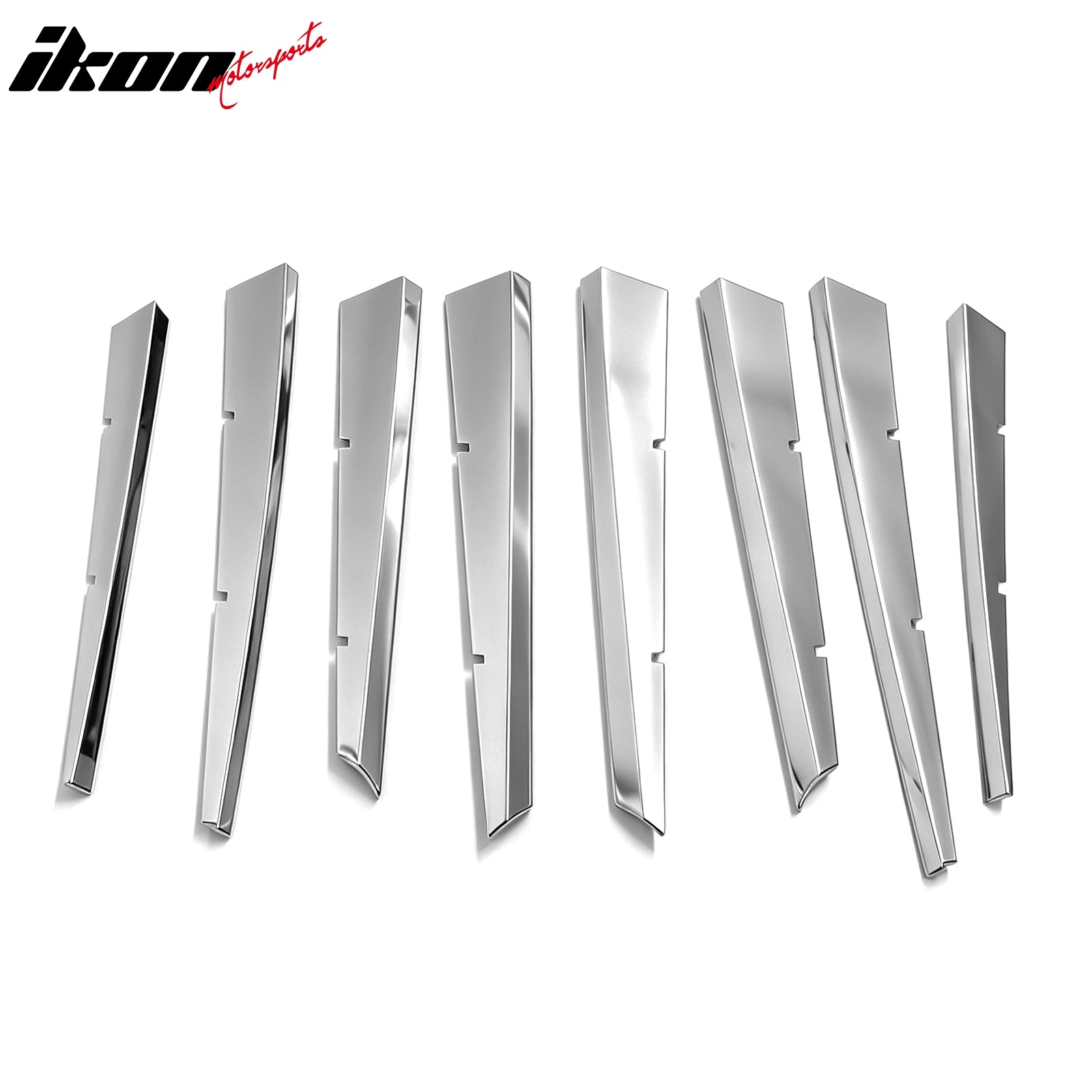 Fits 2008-2011 Cadillac CTS Front Bumper Hood Grille Grill Cover Chrome 8PCS