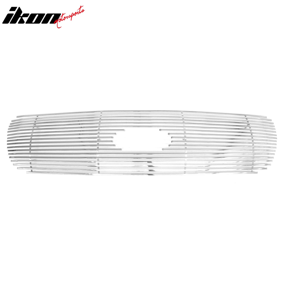 Front Bumper Upper Billet Hood Grille Insert Assembly Replacement 1999-2002 Ford Expedition Chrome