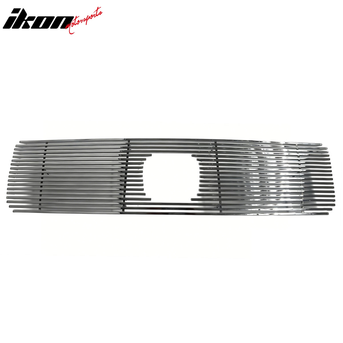 IKON MOTORSPORTS Front Upper Grille, Compatible with 2003-2005 Honda Pilot, Billet Style Chrome Replacement Front Bumper Hood Grill 3PCS