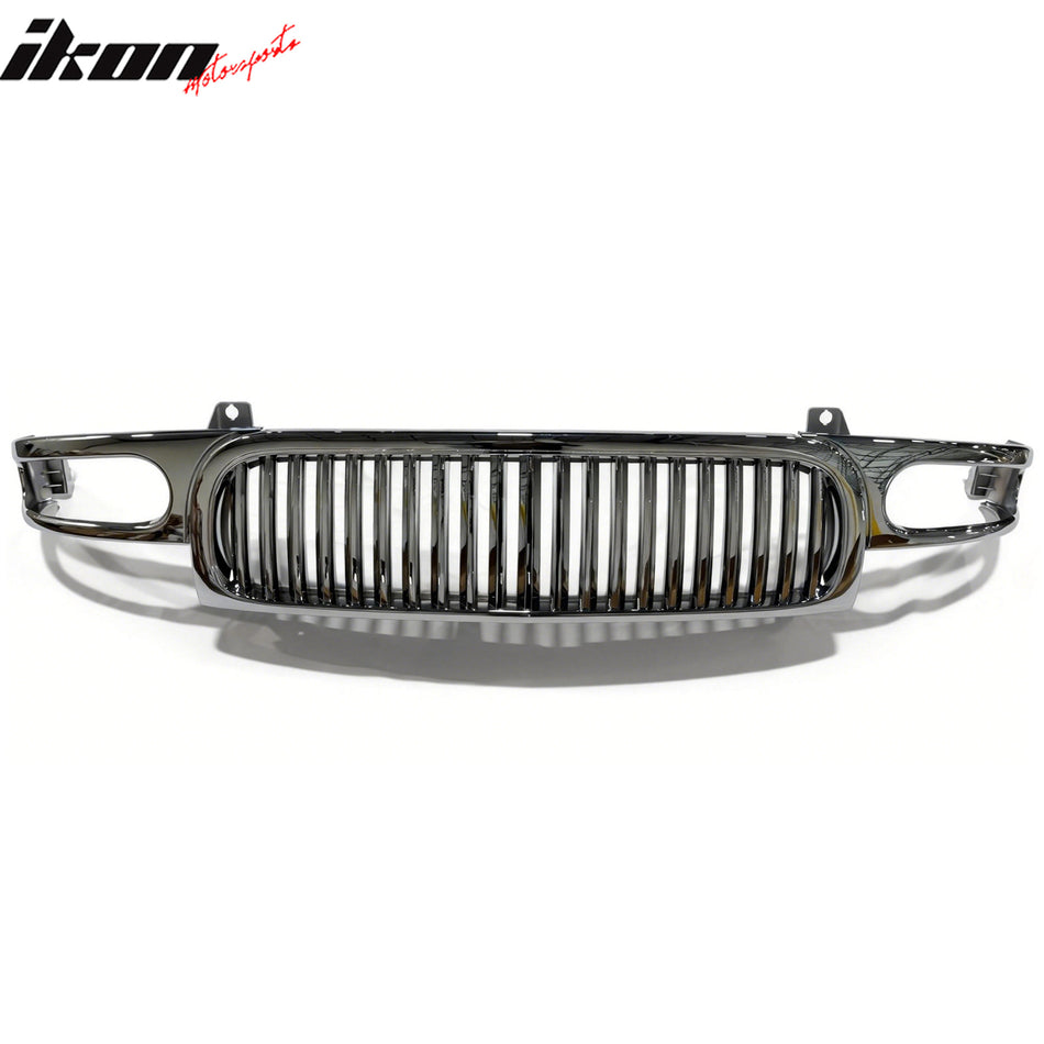 1999-2003 Ford F-150 Vertical Style Chrome Front Bumper Upper Grille