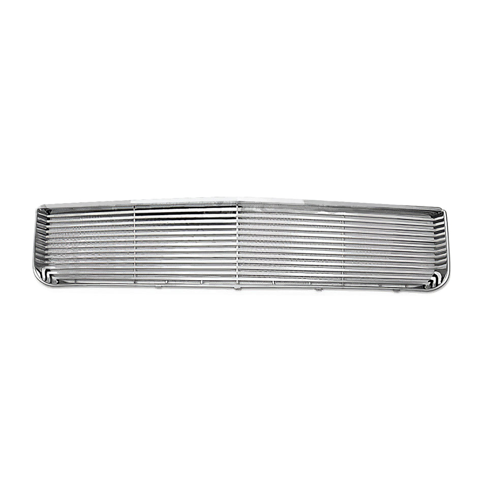 Chrome car grille on a white background