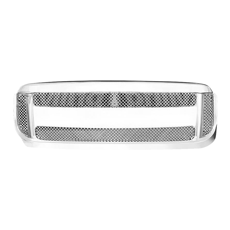 1999-2004 Ford Super Duty Front Bumper Hood Upper Grille Grill Chrome