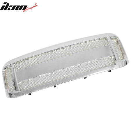 Fits 1999-2004 Ford Super Duty Front Bumper Hood Upper Grille Grill Trim Chrome