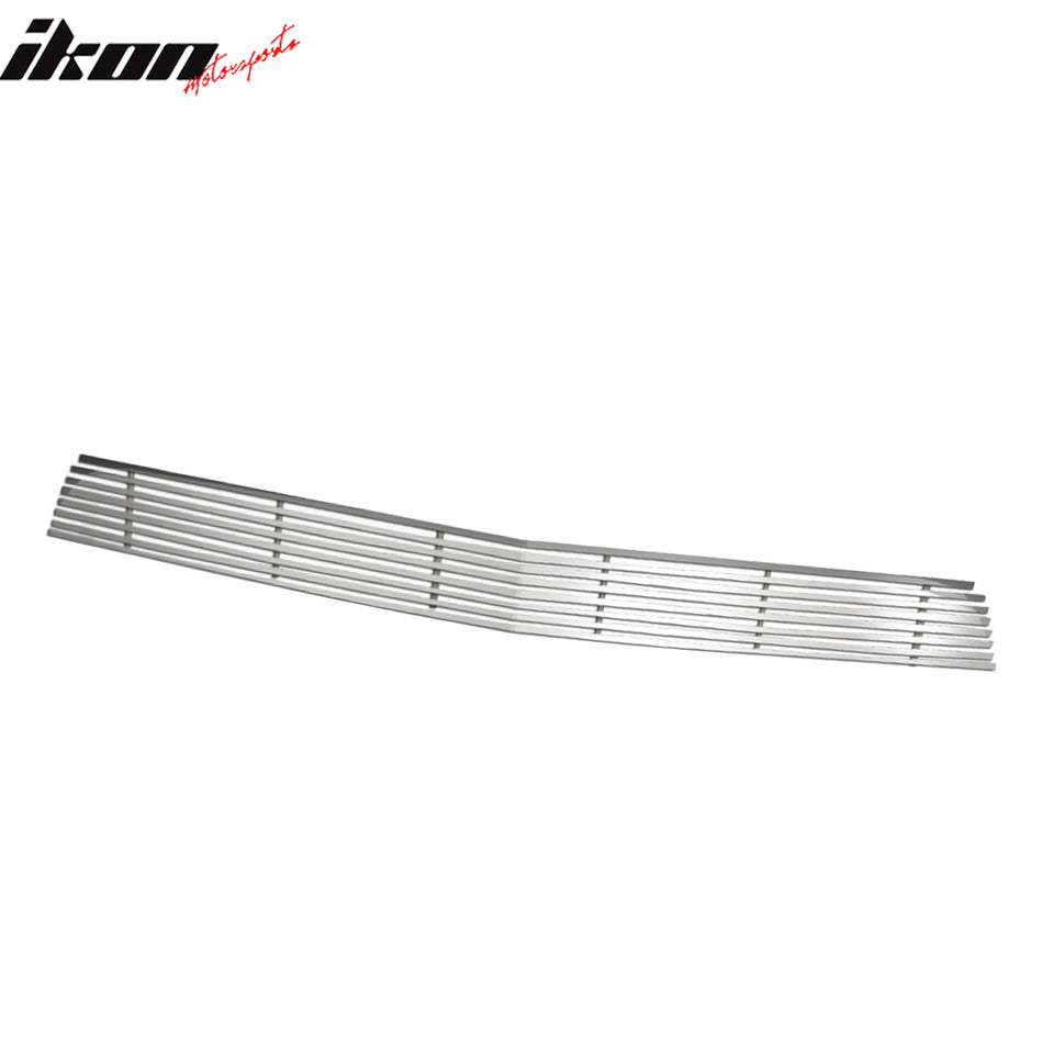 IKON MOTORSPORTS Front Lower Billet Grille Insert, Compatible with 2010-2013 Chevy Camaro (Will Not Fit SS), Chrome Stainless Steel Replacement Front Bumper Grill