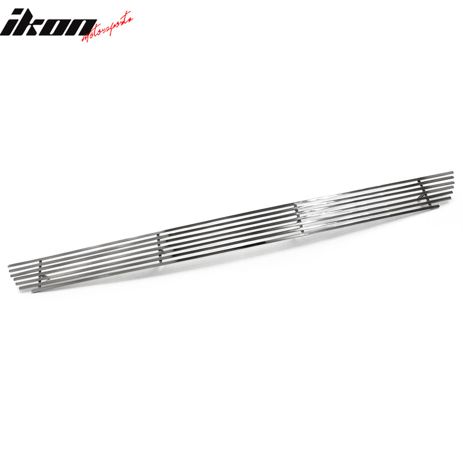 IKON MOTORSPORTS Front Lower Insert Grille, Compatible with 2015-2020 Chevrolet Colorado, Billet Style Chrome Stainless Steel Replacement Front Bumper Hood Grill 1PC