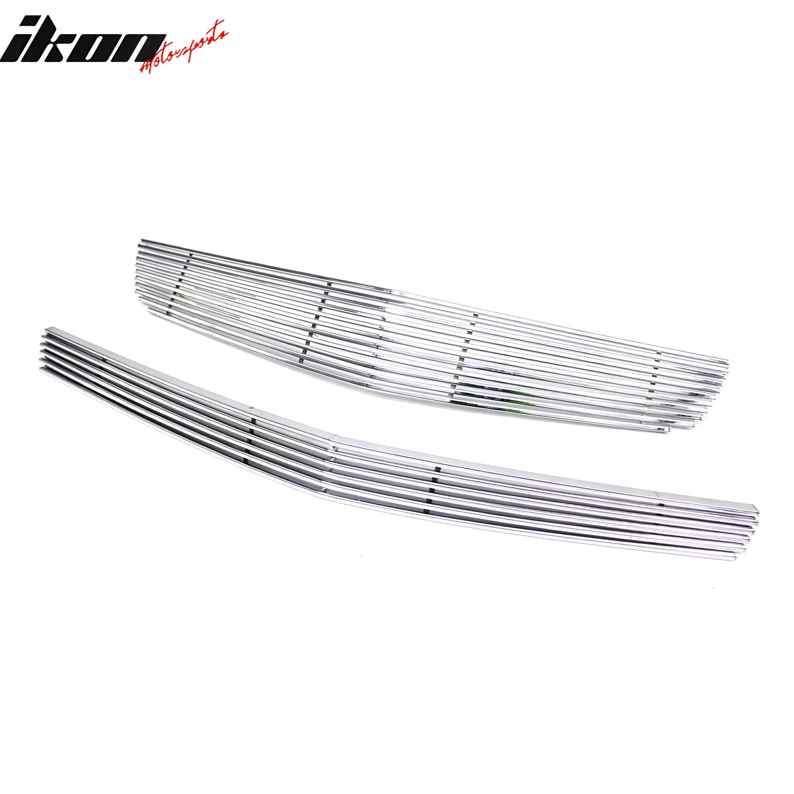 Fits 08-12 Chevy Malibu Billet Style Front Bumper Grille Insert Chrome Steel 4PC