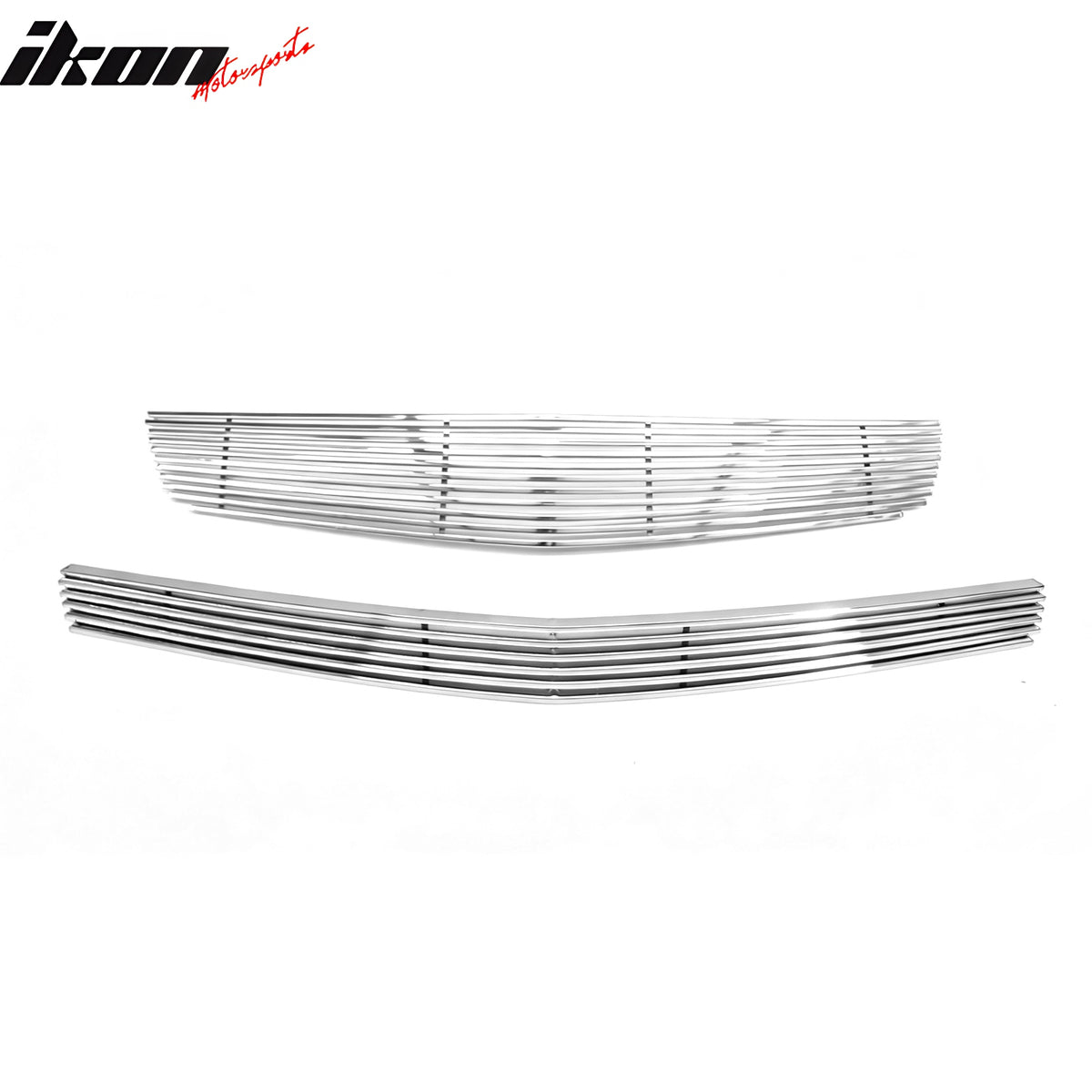 Fits 08-12 Chevy Malibu Billet Style Front Bumper Grille Insert Chrome Steel 4PC