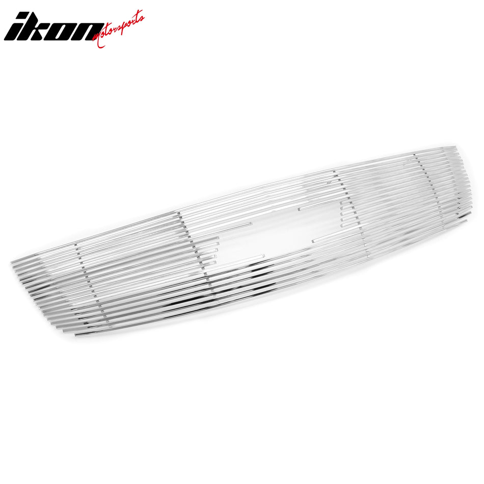 IKON MOTORSPORTS Front Upper Grille, Compatible with 2013-2017 Chevrolet Traverse, Chrome Stainless Steel Mesh Style Replacement Front Bumper Hood Grill, 1Piece