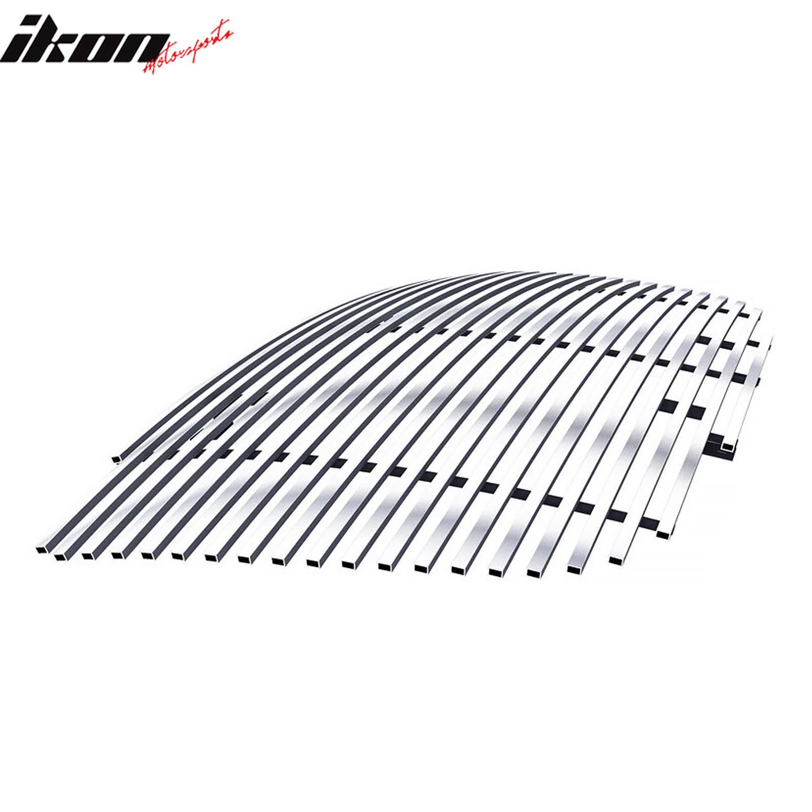 IKON MOTORSPORTS Front Upper Insert Grille, Compatible with 2004-2007 Chrysler 300/300C, Billet Style Chrome Stainless Steel Replacement Front Bumper Hood Grill 1PC