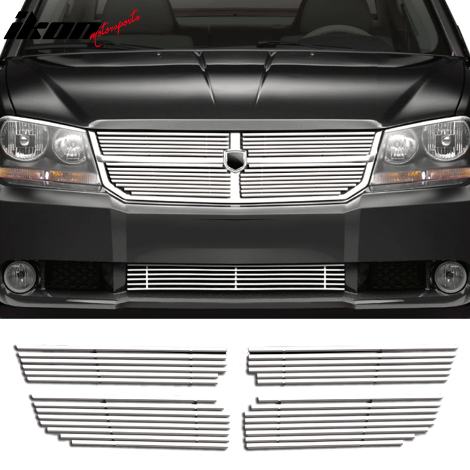 2008-2010 Dodge Avenger Billet Style Chrome Grille Stainless Steel