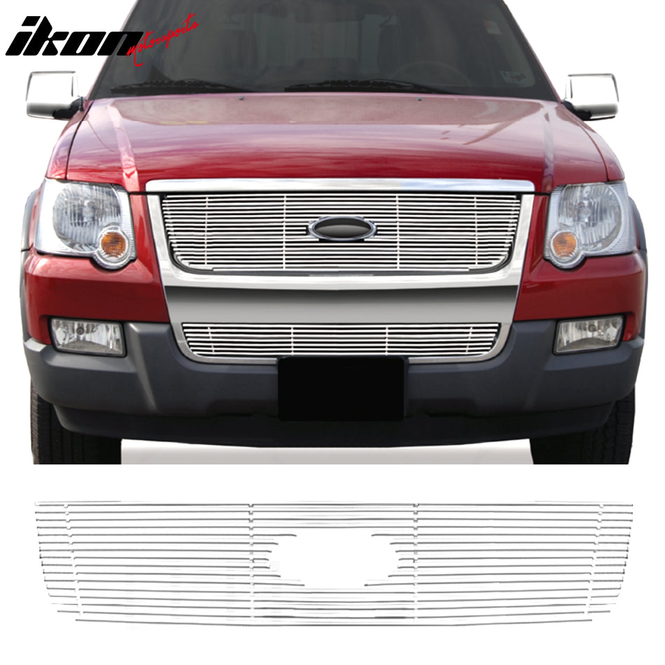 2009-2010 Ford Explorer Billet Style Chrome Grille Stainless Steel