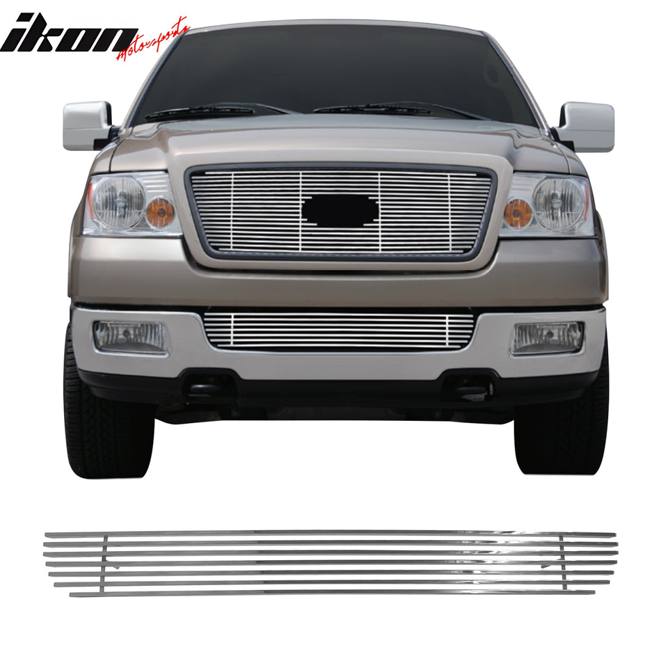 2004-2005 Ford F-150 Billet Style Chrome Front Lower Grille Insert