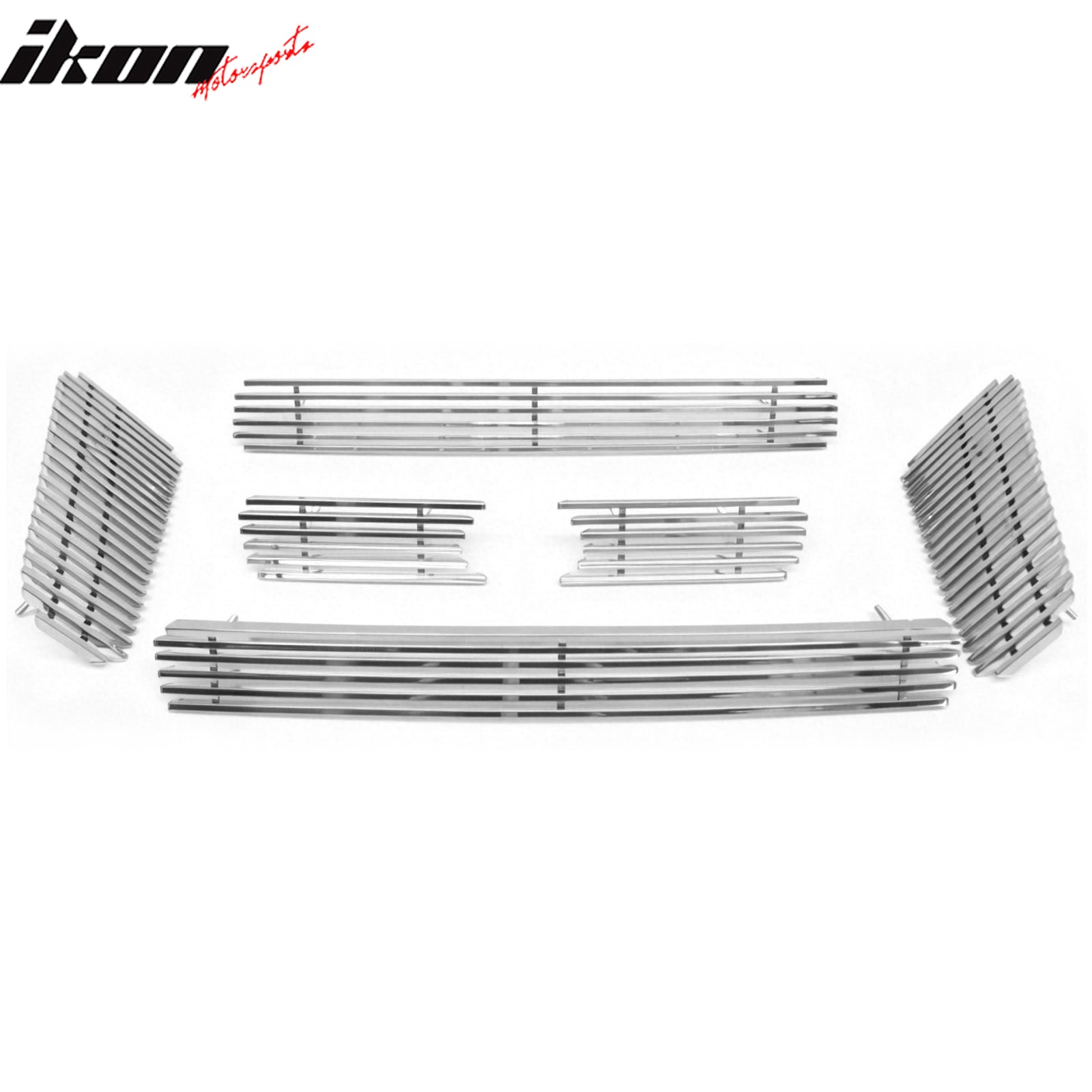Clearance! Fits 04-08 Ford F-150 6PC Upper Grille Inserts Chrome Stainless Steel