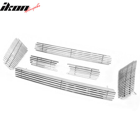 Clearance! Fits 04-08 Ford F-150 6PC Upper Grille Inserts Chrome Stainless Steel