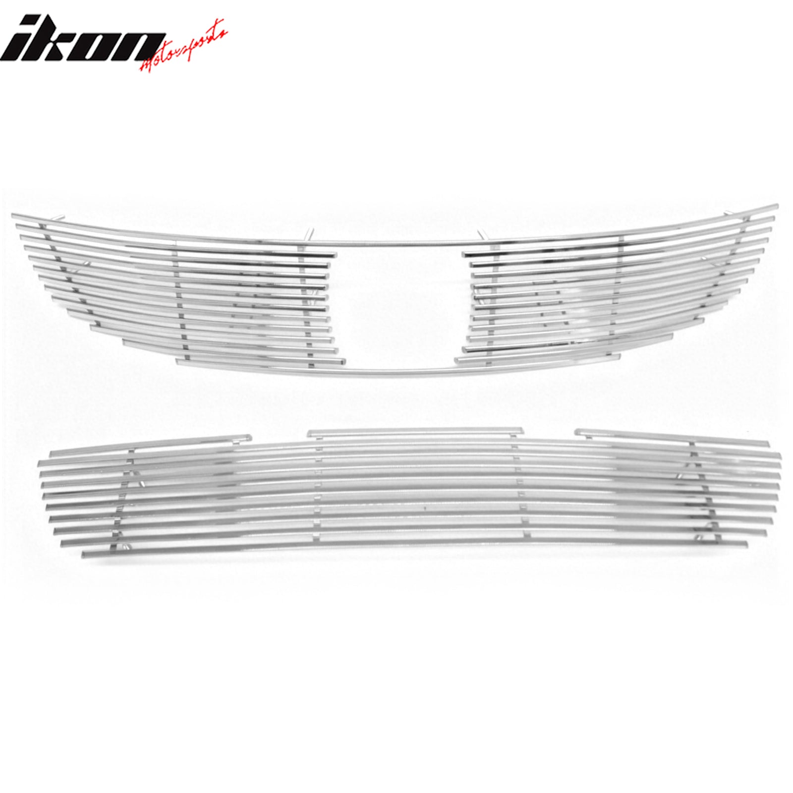 Fits 2011-2012 Honda Accord Coupe Billet Style Front Upper + Lower Grille Insert