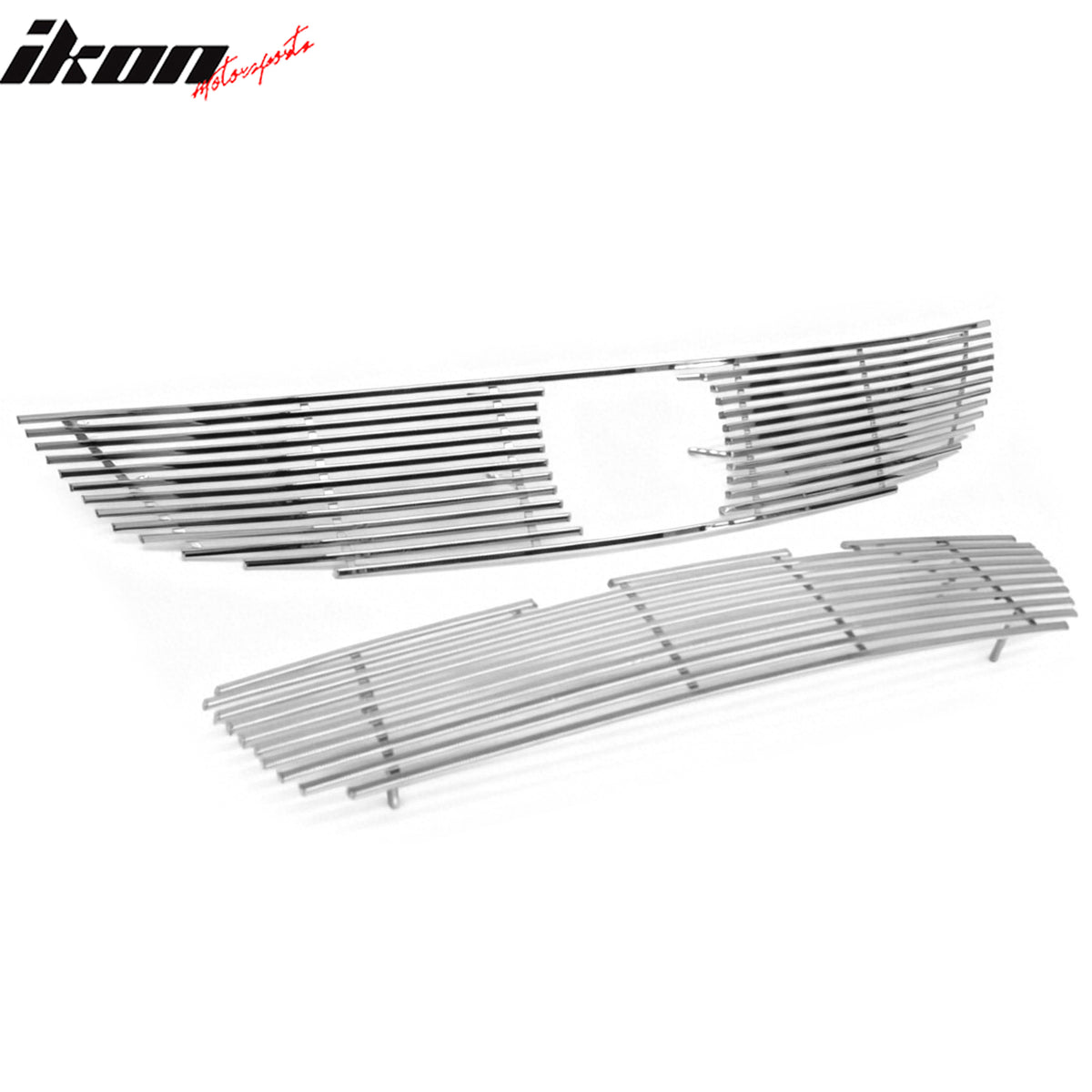 Fits 2011-2012 Honda Accord Coupe Billet Style Front Upper + Lower Grille Insert