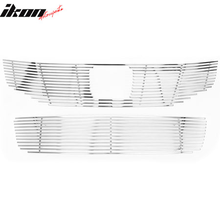 Fits 2011-2012 Honda Accord Sedan Billet Style Front Upper + Lower Grille Insert