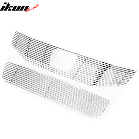 Fits 2011-2012 Honda Accord Sedan Billet Style Front Upper + Lower Grille Insert