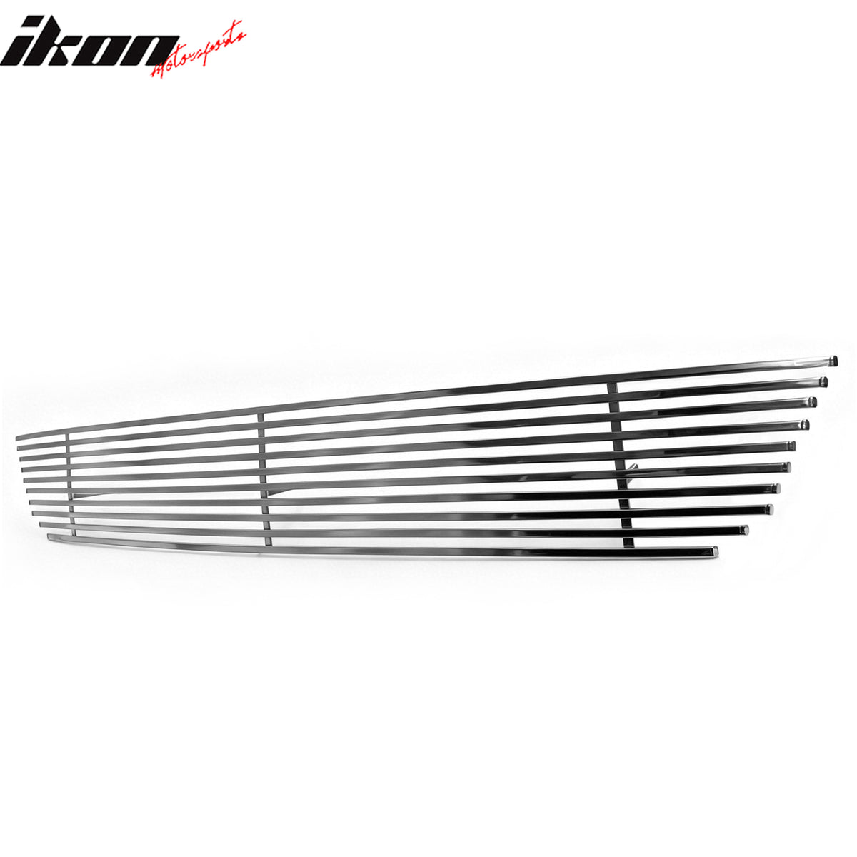 IKON MOTORSPORTS Front Bumper Lower Bottom Grille Insert, Compatible with 2009-2011 Honda Civic Coupe, Billet Style Chrome Stainless Steel Replacement Front Bumper Grill Assembly
