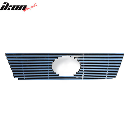 IKON MOTORSPORTS Front Bumper Upper Top Grille Insert, Compatible with 2007-2012 Lexus ES Series, Billet Style Chrome Plated Stainless Steel Replacement Front Bumper Grill Assembly