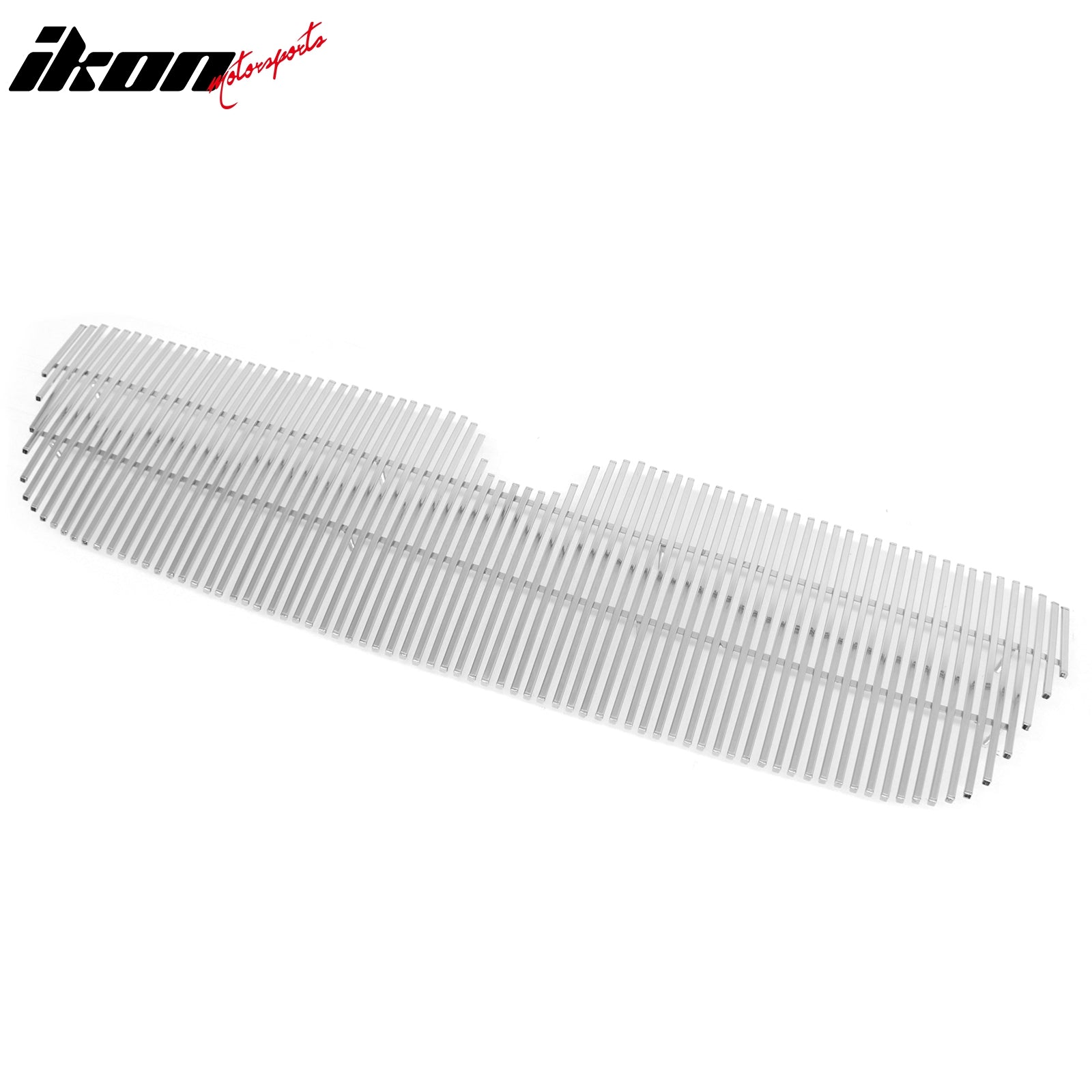 IKON MOTORSPORTS Front Upper Grille, Compatible with 2003-2006 Lincoln Navigator, Chrome Stainless Steel Vertical Billet Style Replacement Front Bumper Hood Grill, 1Piece