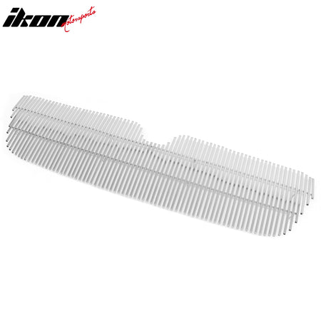 IKON MOTORSPORTS Front Upper Grille, Compatible with 2003-2006 Lincoln Navigator, Chrome Stainless Steel Vertical Billet Style Replacement Front Bumper Hood Grill, 1Piece