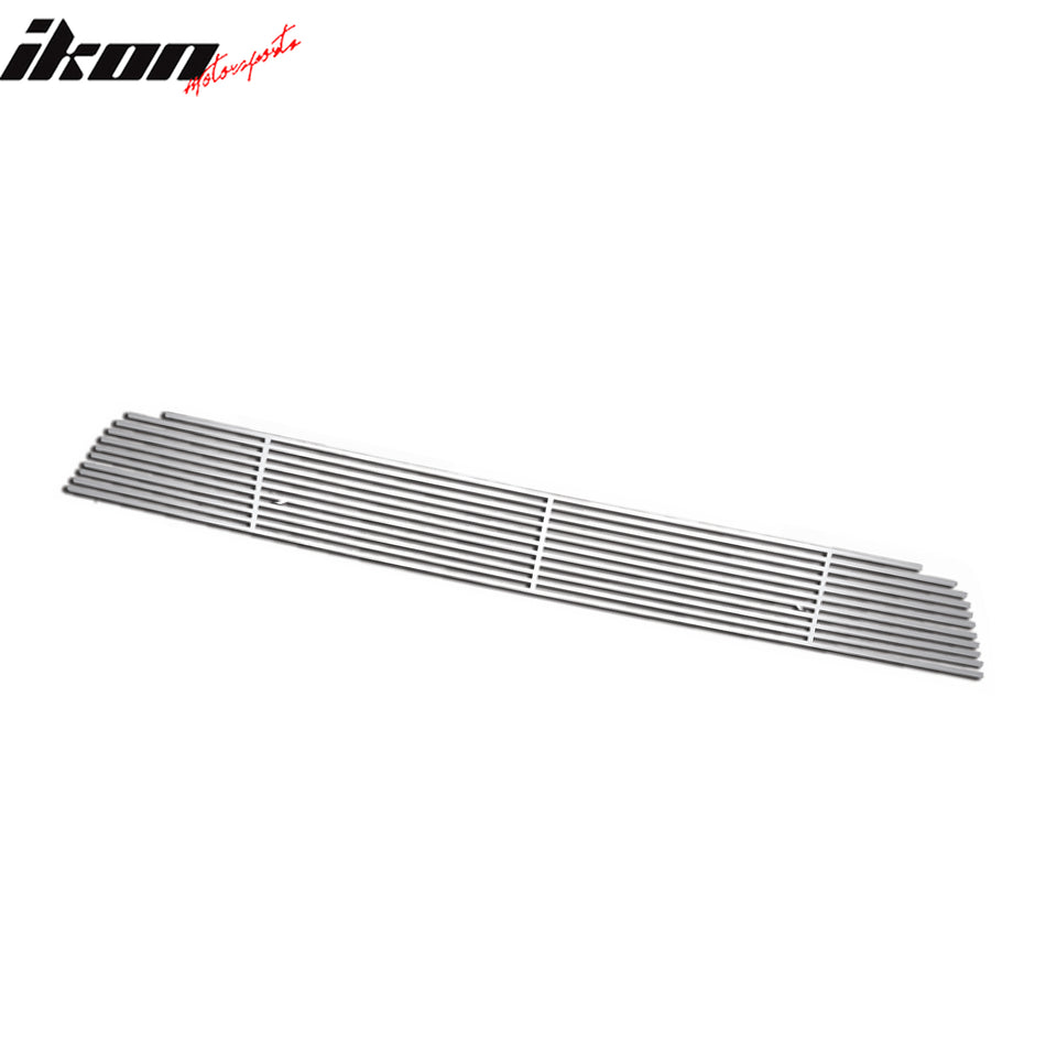 IKON MOTORSPORTS Front Lower Insert Grille, Compatible with 2008-2012 Nissan Pathfinder, Billet Style Chrome Stainless Steel Replacement Front Bumper Hood Grill 1PC