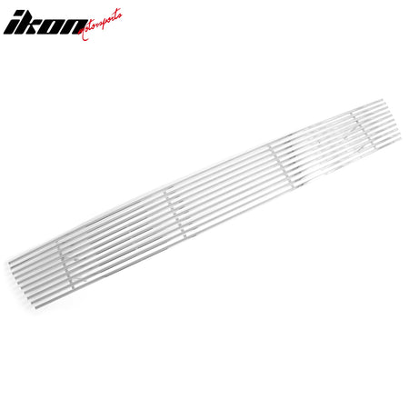 IKON MOTORSPORTS Front Lower Grille, Compatible with 2010-2012 Nissan Sentra, Chrome Stainless Steel Billet Style Replacement Front Bumper Hood Grill, 1Piece