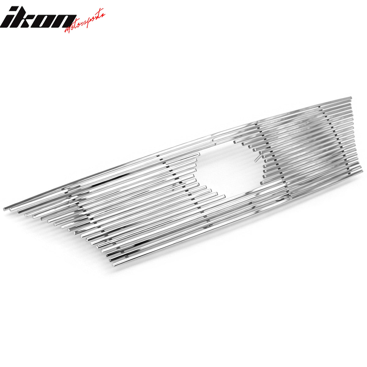 IKON MOTORSPORTS Front Upper Grille, Compatible with 2013-2015 Nissan Sentra, Chrome Stainless Steel Billet Style Replacement Front Bumper Hood Grill, 1Piece