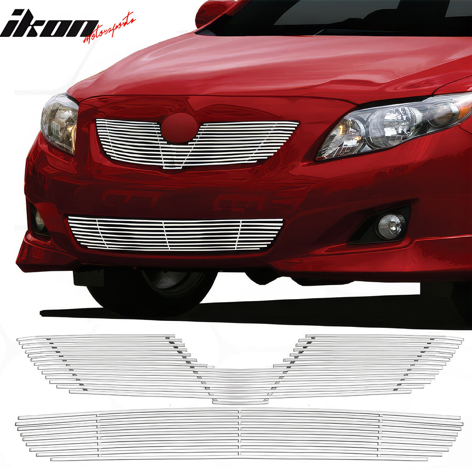 2009-2010 Toyota Corolla Billet Chrome Front Grille Stainless Steel