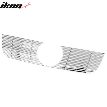 IKON MOTORSPORTS Front Bumper Grille, Compatible with 2006-2009 Volkswagen GTI, Chrome Stainless Steel Billet Style Replacement Front Bumper Grill Assembly, 2PCS