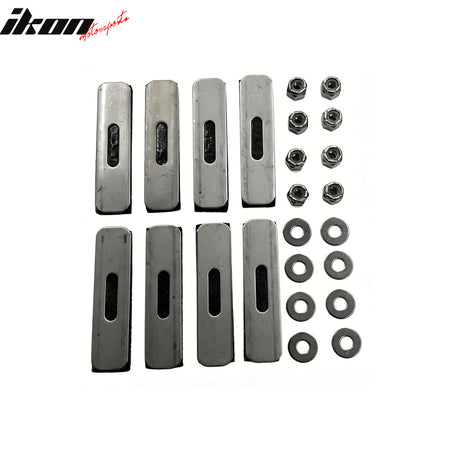 Fits 14-15 Silverado 1500 2PCS Upper Grille Insert Stainless Steel- Billet Style