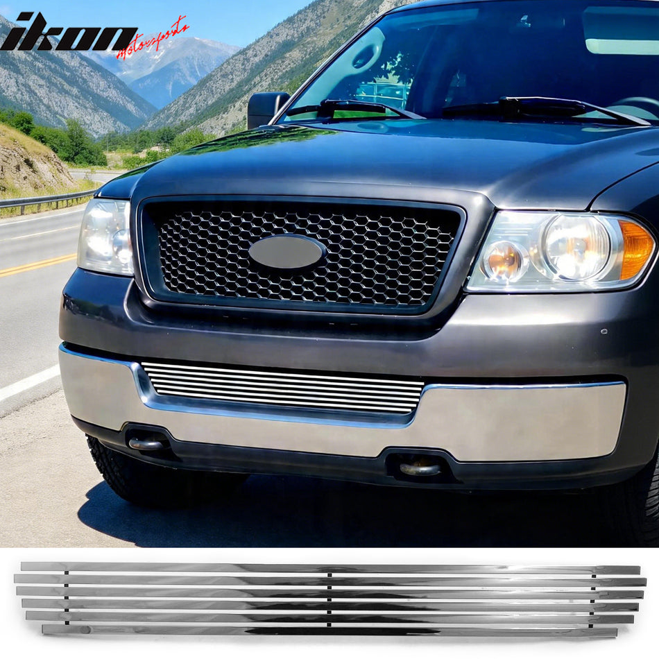 2004-2008 Ford F-150 Chrome Front Bumper Lower Billet Grille Insert