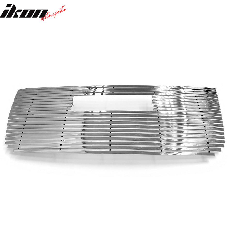 2008-2010 GMC Yukon Hybrid Front Bumper Hood Upper Grille Insert Replacement Chrome Stainless Steel Billet Style