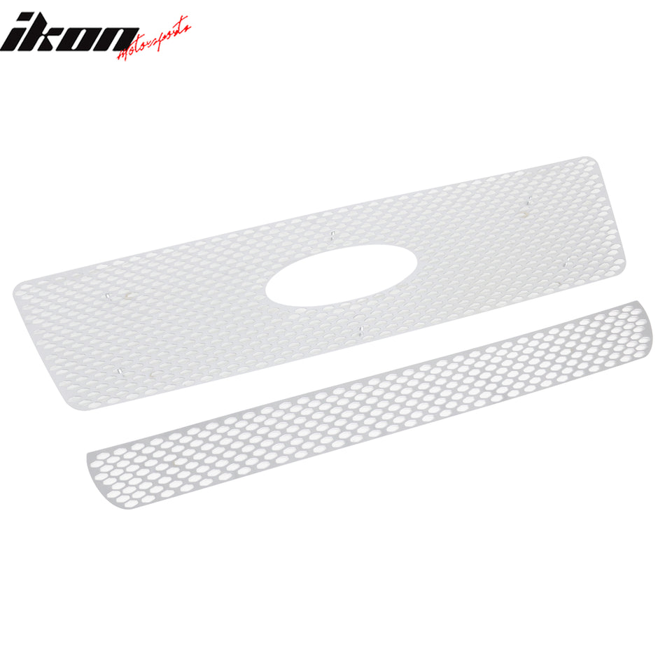 Fit 2004-2005 Ford F-150 Front Bumper Upper Lower Grille Chrome