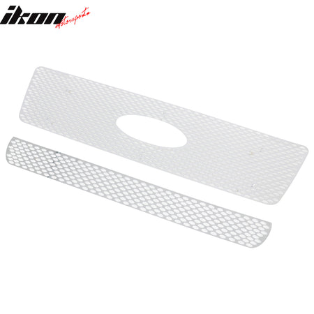 Fits 04-05 Ford F-150 Chrome Upper Grille + Black Lower Grill - Oval Mesh Style