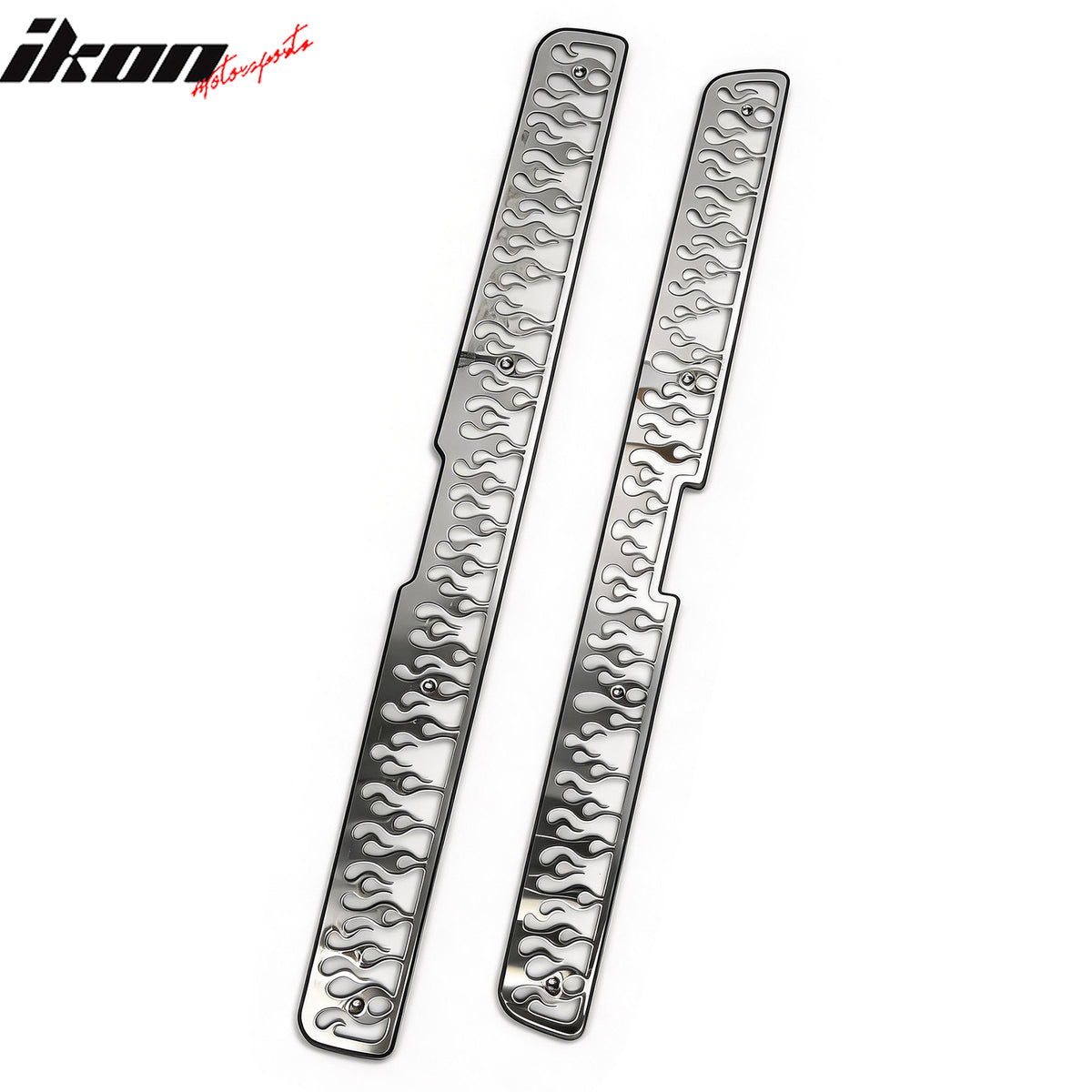 IKON MOTORSPORTS, Front Grille Compatible With 1999-2002 Chevrolet Silverado 1500/1500 HD/2500/2500 HD/3500, Front Bumper Upper Hood Grille Insert Assembly Replacement Stainless Steel Chrome