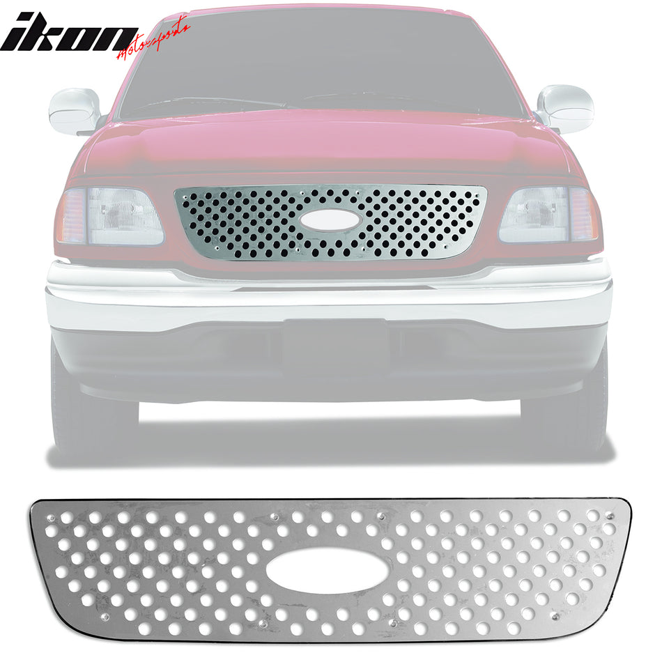 1999-2003 Ford F-150 Chrome Front Bumper Upper Grille Stainless Steel