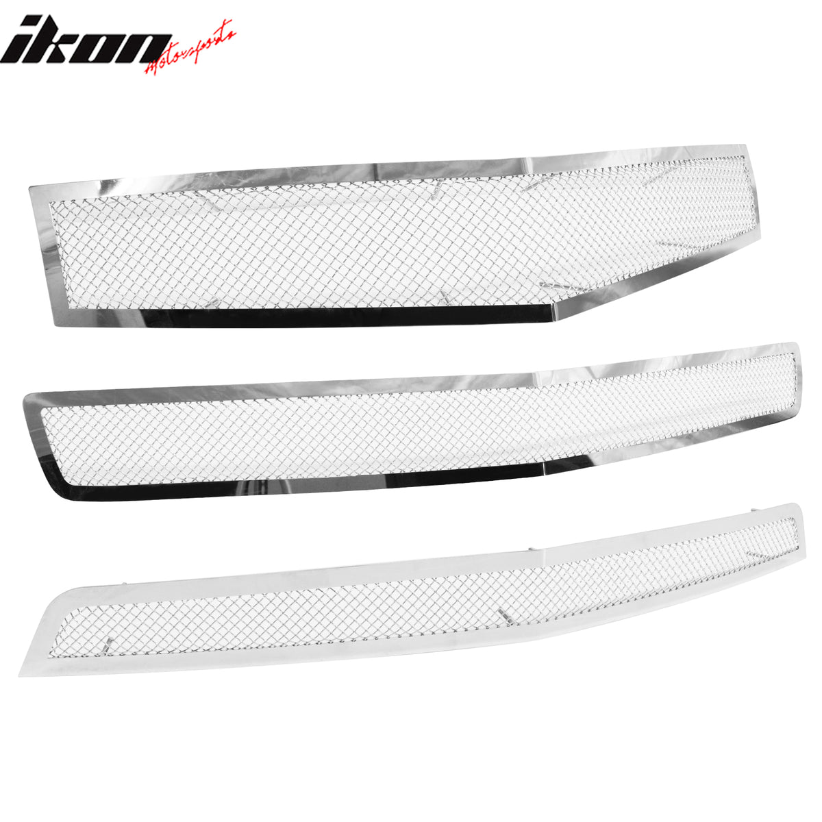 Fits 2010-2013 Chevy Camaro Perimeter Woven Mesh Lower + Upper Grille Insert
