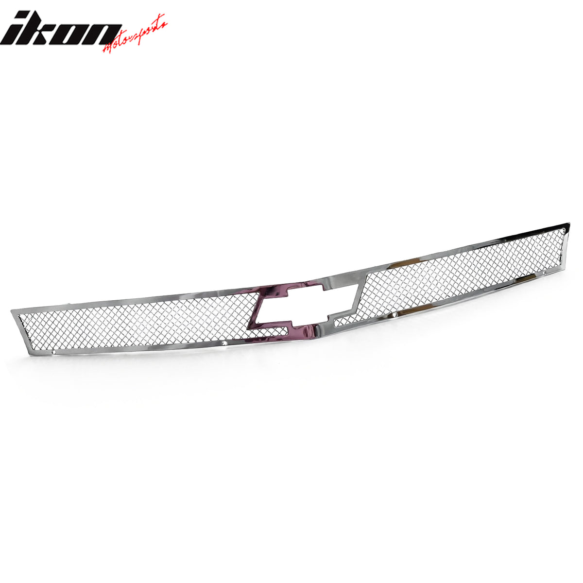IKON MOTORSPORTS Front Upper Insert Grille, Compatible with 2010-2013 Chevrolet Camaro, Mesh Style Chrome Stainless Steel Replacement Front Bumper Hood Grill 1PC