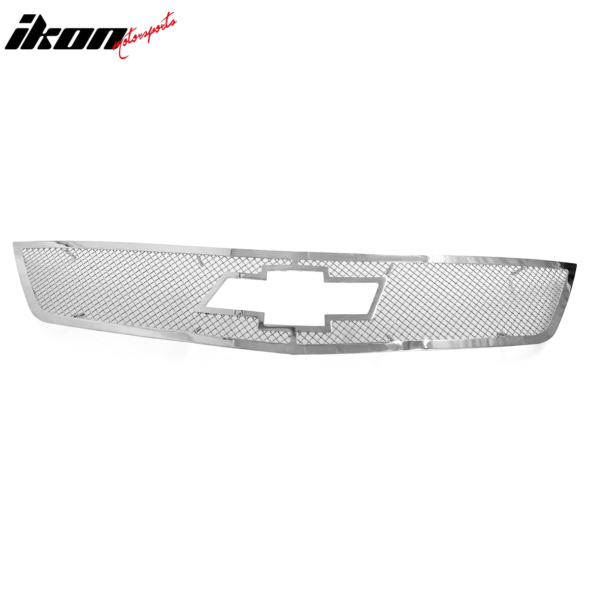 IKON MOTORSPORTS Front Upper Insert Grille, Compatible with 2014-2020 Chevy Impala, Mesh Style Chrome Replacement Stainless Steel Front Bumper Hood Grill 1PC