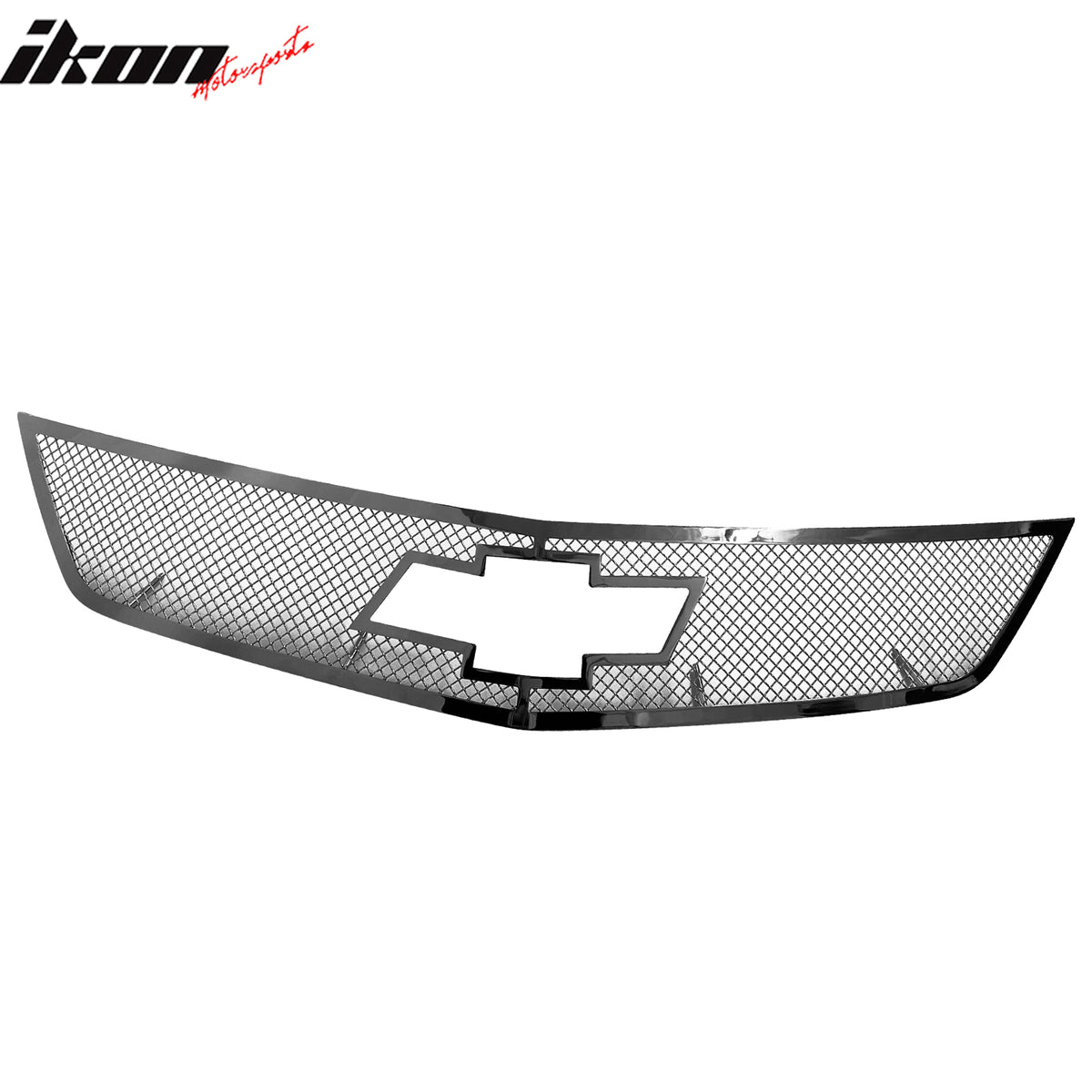IKON MOTORSPORTS Front Upper Grille, Compatible with 2014-2020 Chevrolet Impala, Mesh Style Chrome Stainless Steel Replacement Front Bumper Hood Grill 3PCS