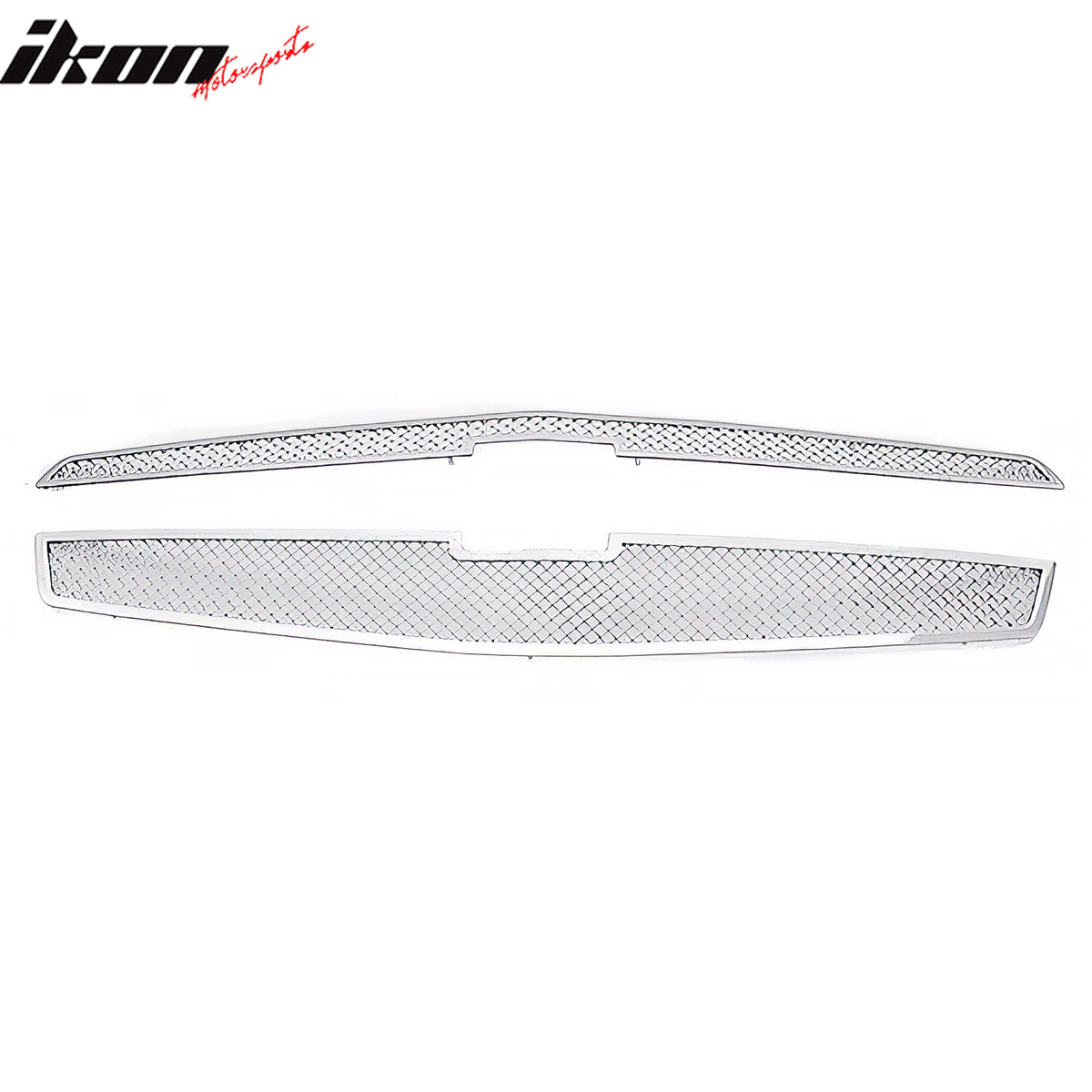 Fits 13 Chevrolet Malibu Mesh Style Front Bumper Grille Insert Chrome Steel 3PCS