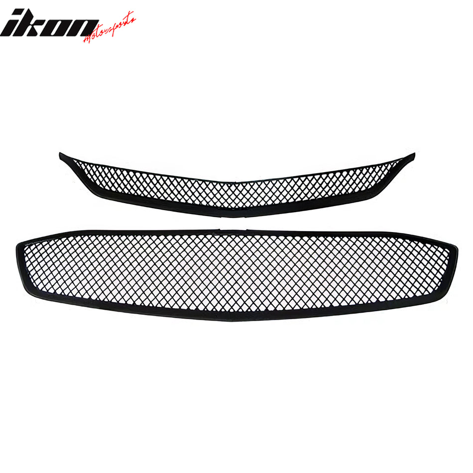 2016-2018 Chevy Malibu Mesh Style Black Front Upper + Center Grille
