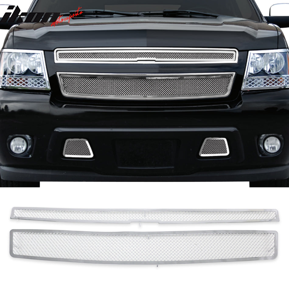 Clearance! 2007-2014 Chevy Tahoe Mesh Chrome Front Insert Grille Stainless Steel